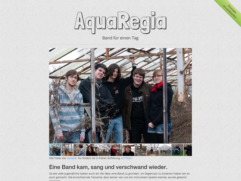 AquaRegia Band Webseite