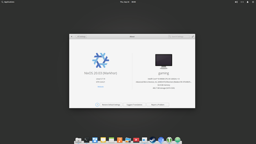 NixOS with Pantheon desktop from elementary OS