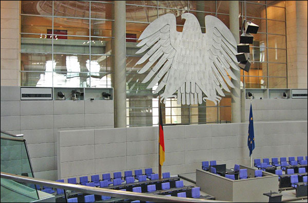 Plenarsaal des Reichstags in Detschland