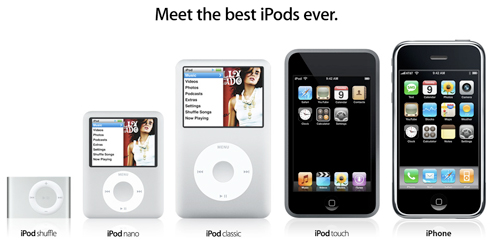 Die neuen iPods.